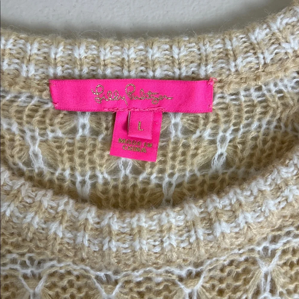 Lilly Pulitzer Women’s Corabelle Sweater Sandbar Honeycomb Size Large - Picture 6 of 9